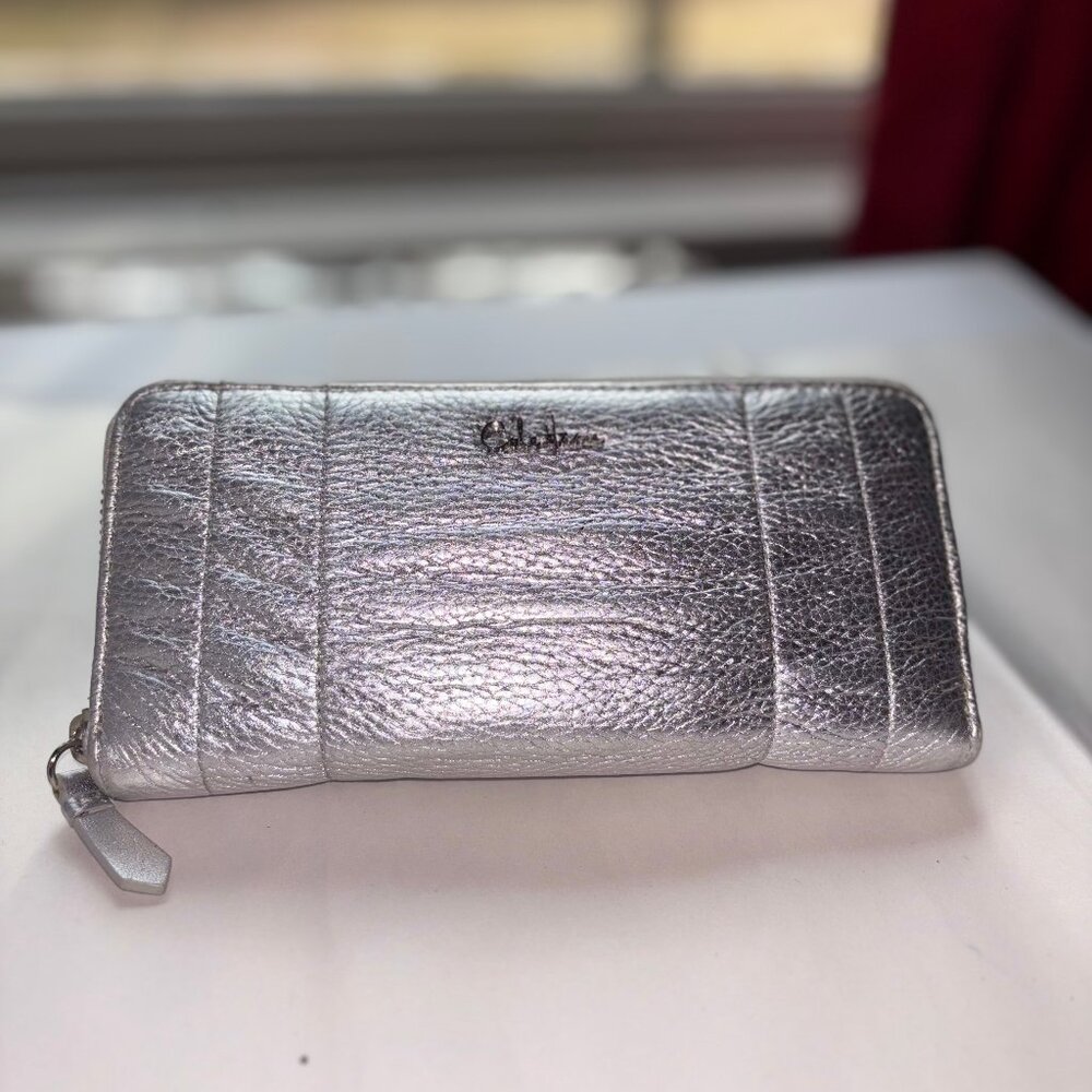 Silver Leather Cole Haan Wallet